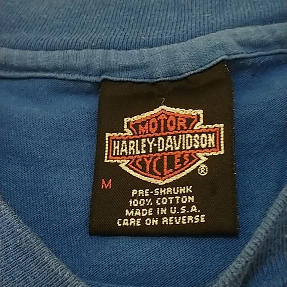 Vintage Harley Davidson t shirt size M single stich blue - Picture 7 of 7
